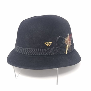 Berg hat black velour‎ VTG 7-3/8